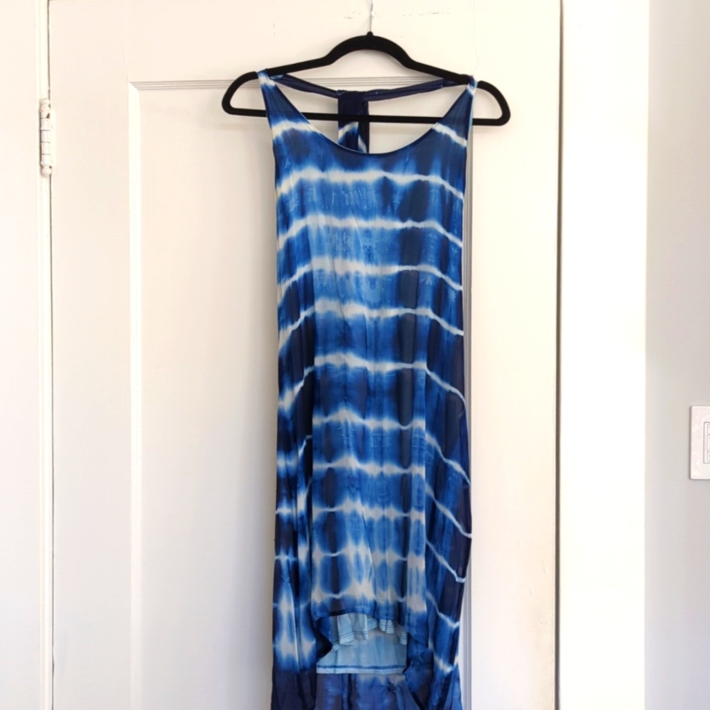 Urban outfitters blue dip dye high low dress - size small